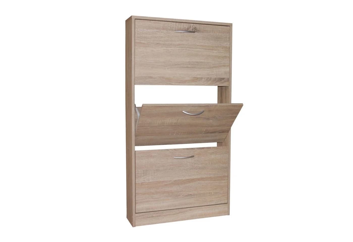 HTI-Line Schuhschrank Thekla 3 Fächer Beige Spanplatte