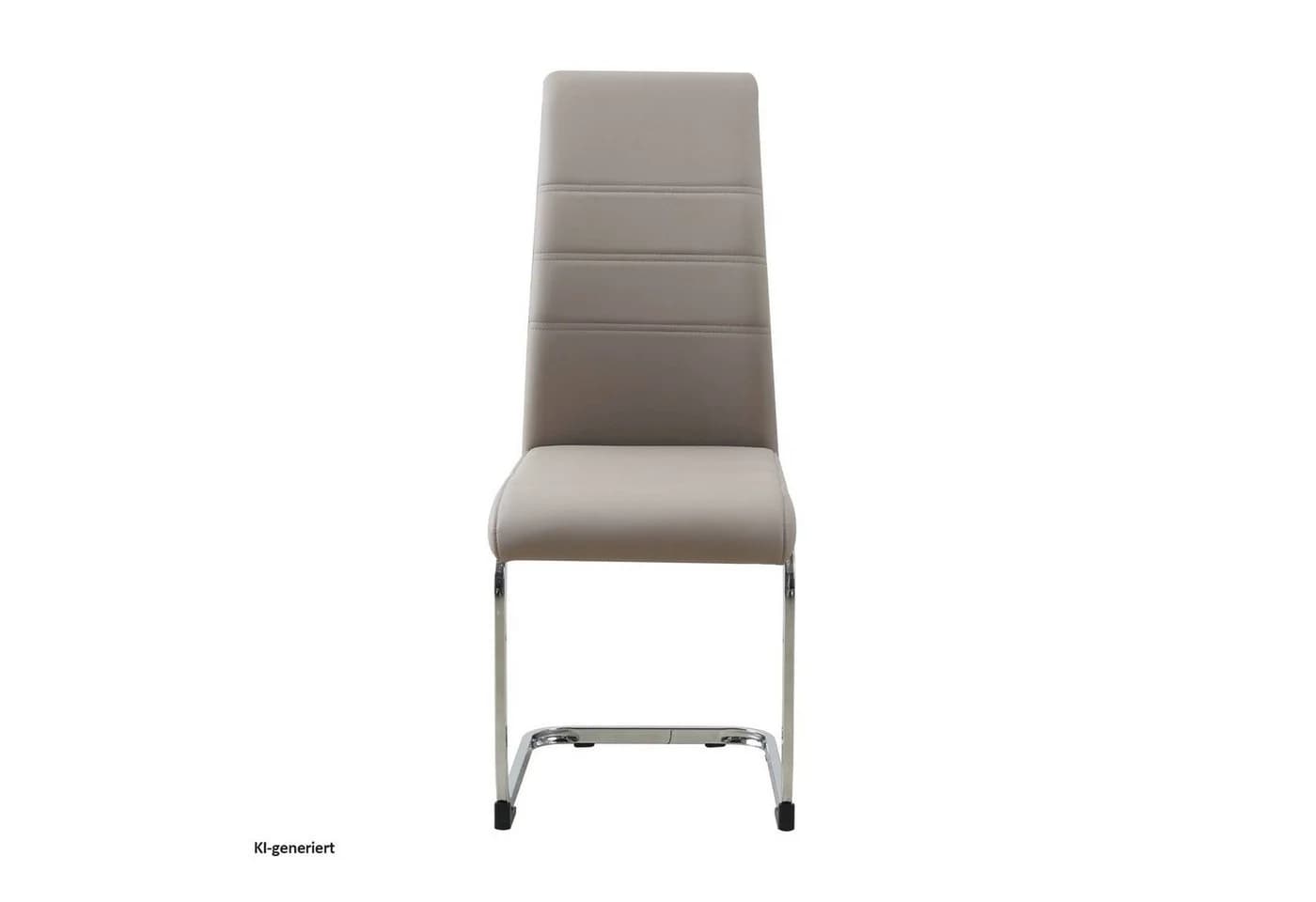 HTI-Line Freischwinger Schwingstuhl 4er Set Kunstleder Cappuccino SallyC
