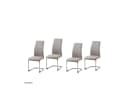 HTI-Line Freischwinger Schwingstuhl 4er Set Kunstleder Cappuccino SallyC Bild 2