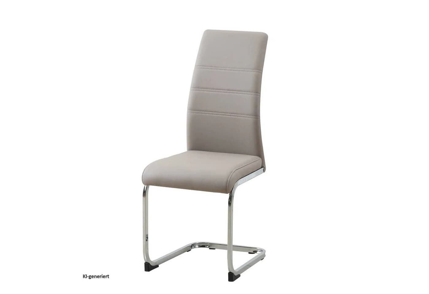 HTI-Line Freischwinger Schwingstuhl 4er Set Kunstleder Cappuccino SallyC - Bild 3