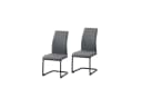 HTI-Line Freischwinger Schwingstuhl 2er Set grau Kunstleder SallyP Bild 2