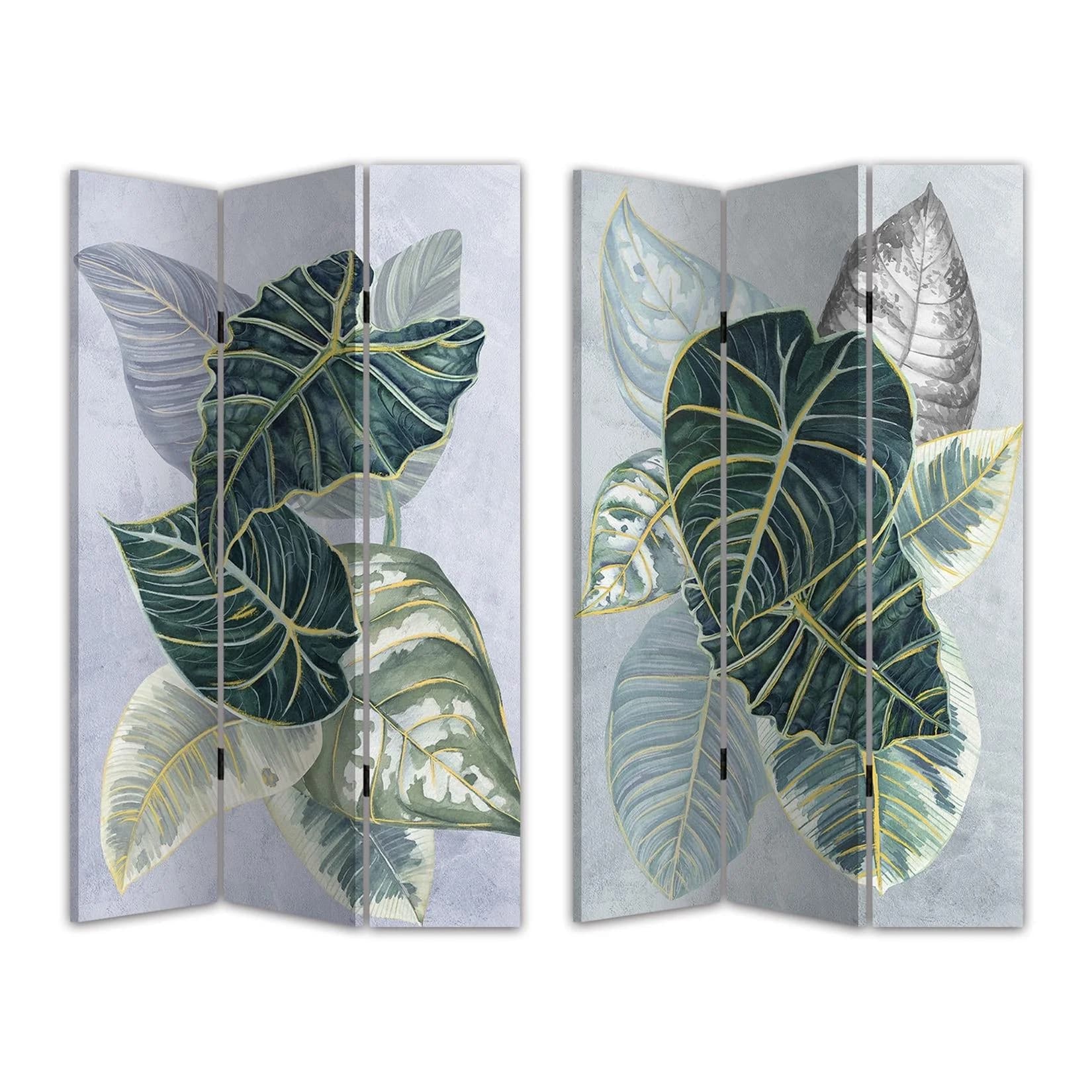 HTI-Line Paravent Leaves - Moderner Raumteiler mit Druckmotiv