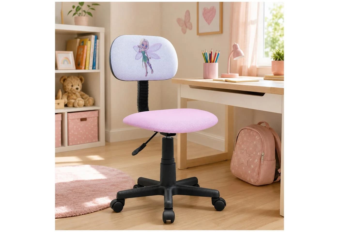 HTI-Line Kinderdrehstuhl Toto Blumenfee Rosa mit Rollen - Bild 2