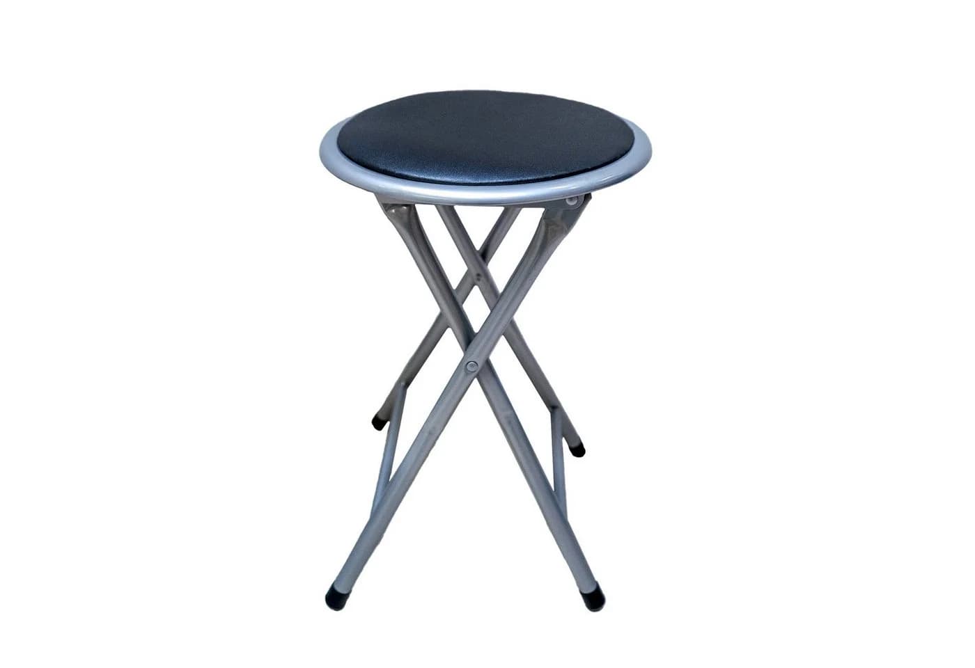 HTI-Line Klapphocker Dima PU Schwarz Metall Kunstleder - Bild 2