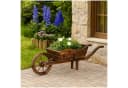 HTI-Line Dekoschubkarre Braun Gartenfigur Gartendekoration Bild 1