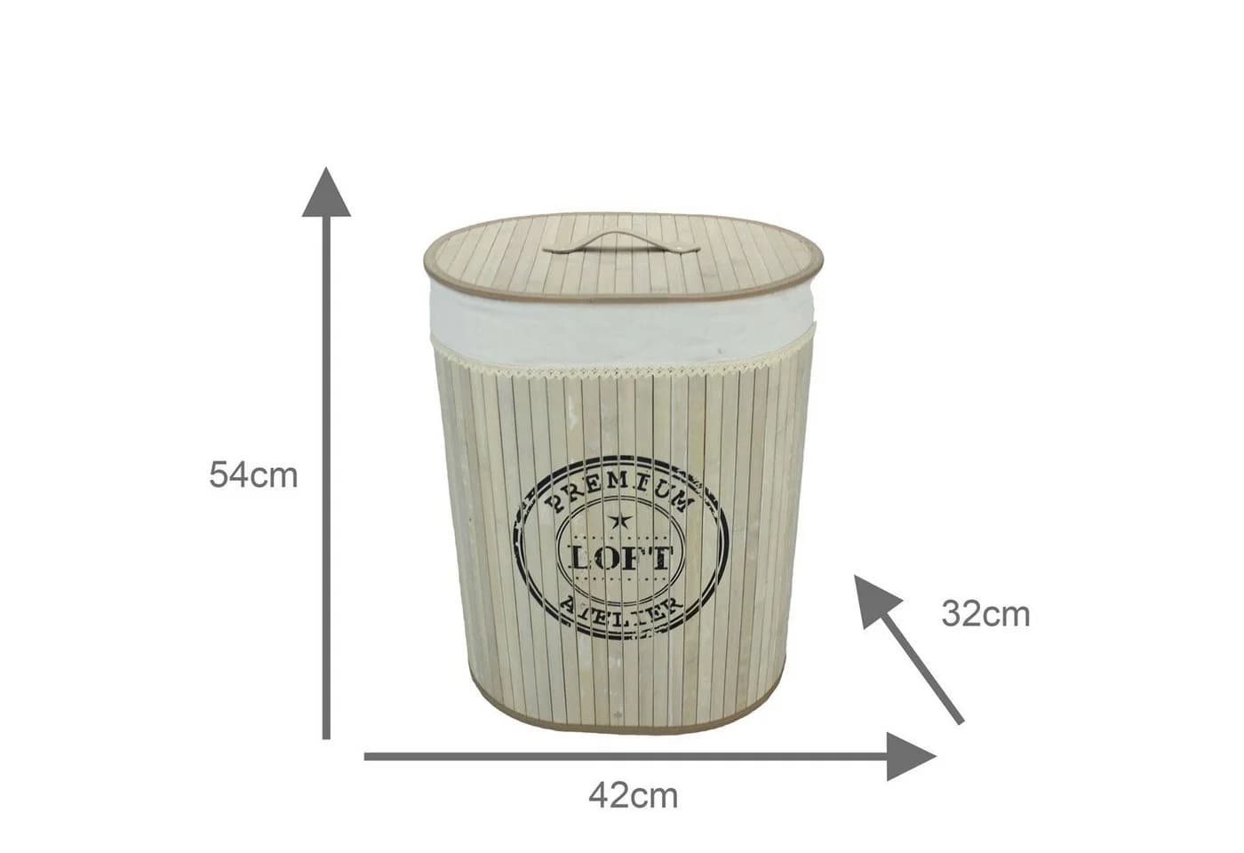 HTI-Line Wäschekorb Maisie Loft Bambus Beige Faltbar
