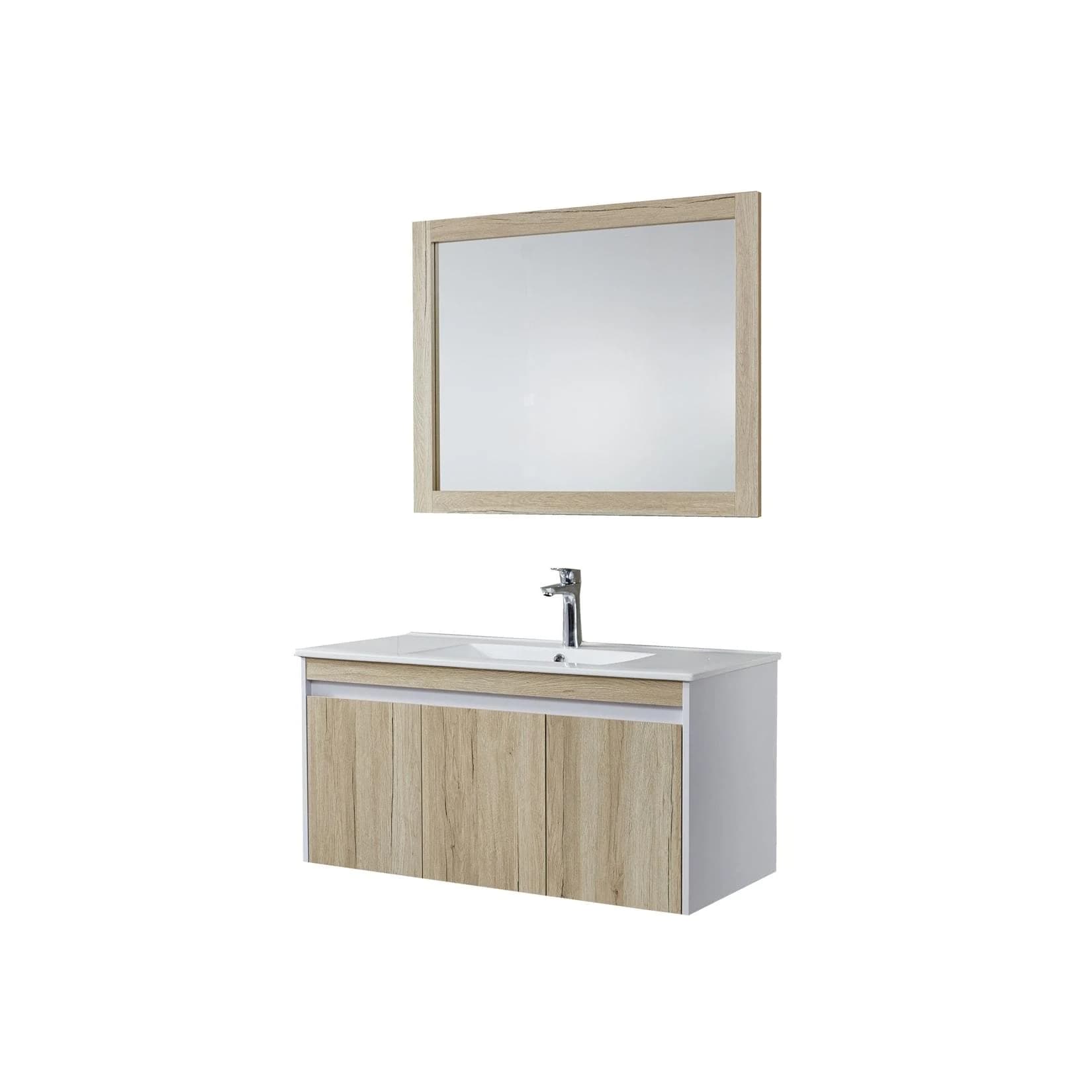 HTI-Line Badmöbel Set 3-teilig Binz 100 Weiß Modern