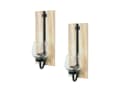 HTI-Line Wandkerzenhalter 2er Set Viola Rustikal Teelichthalter Bild 2