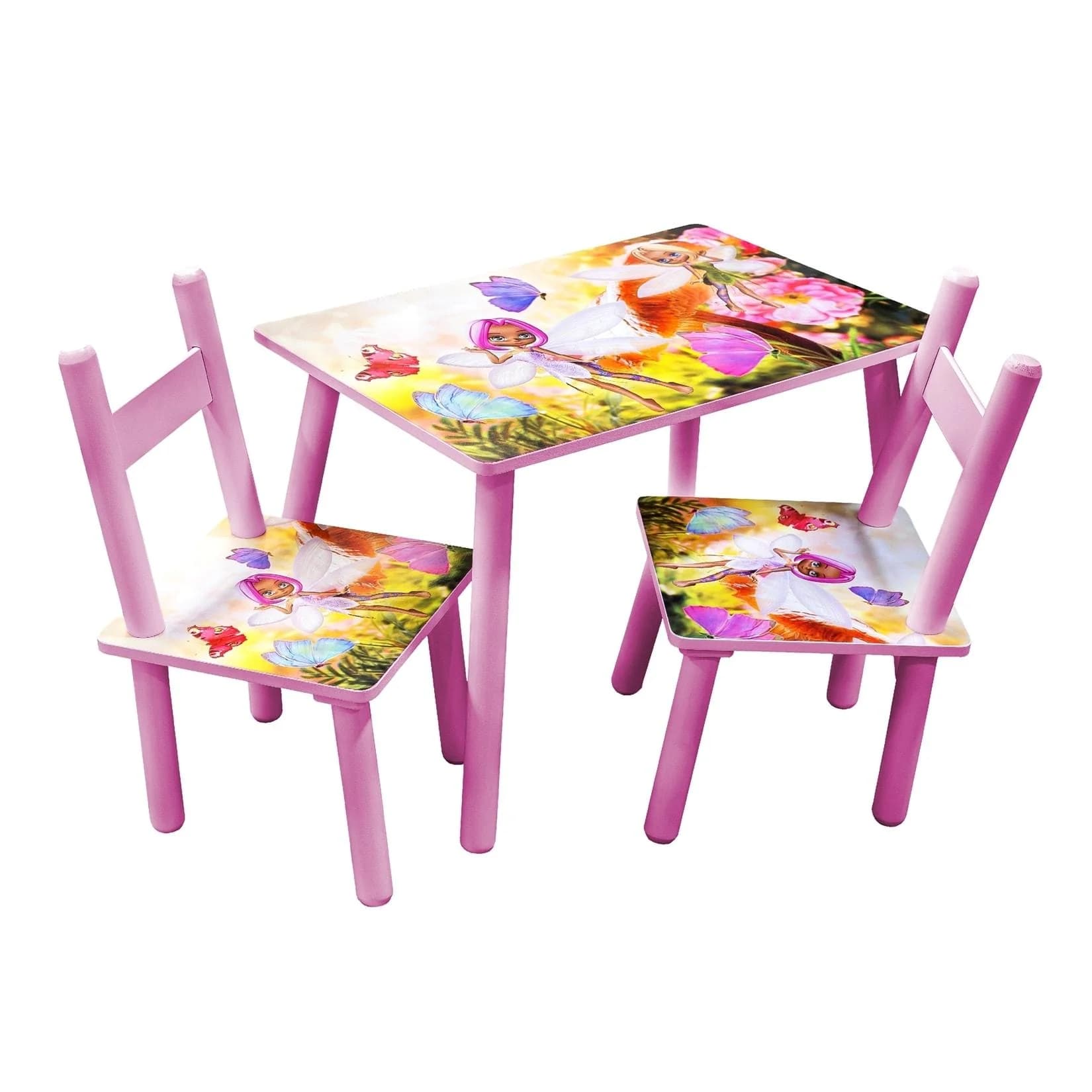HTI-Line Kindertischgruppe Blumenfee Set 3-tlg. Kindertisch Kinderstuhl