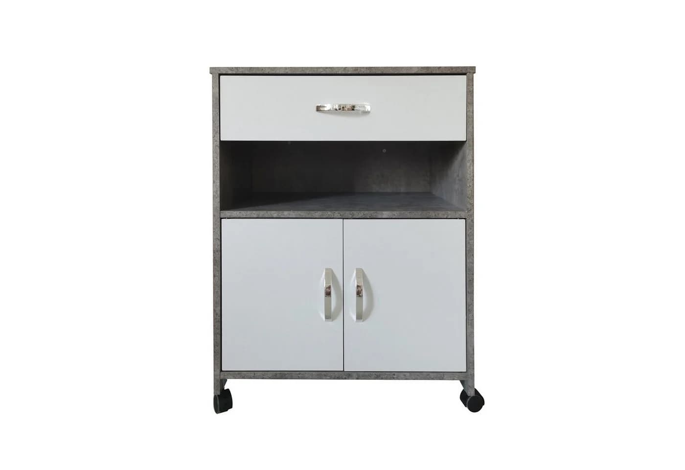 HTI-Line Mehrzweckschrank Blanca Weiß mit Rollen und Schublade - Bild 3