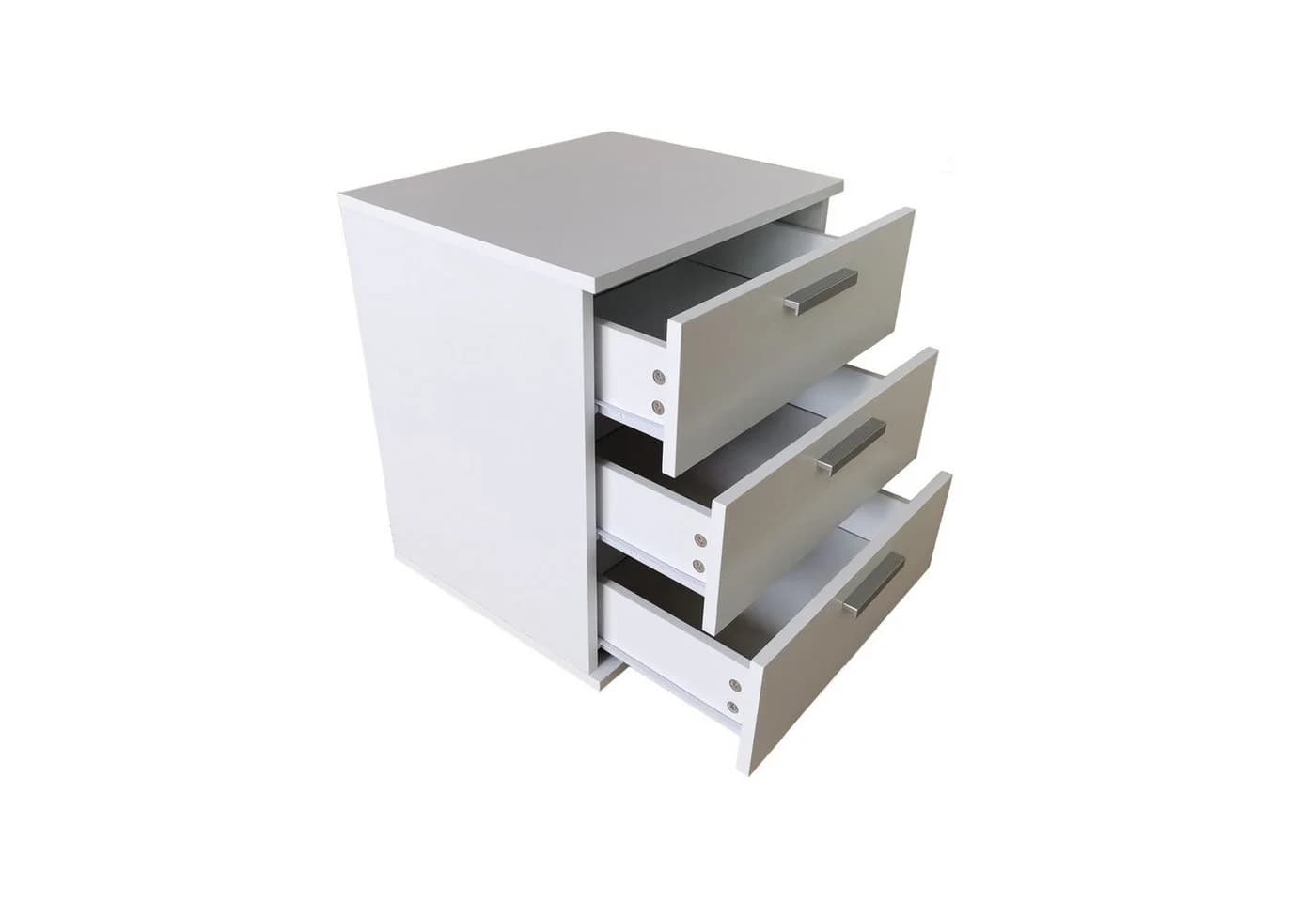 HTI-Line Nachtschrank Nina mit 3 Schubladen Weiß Modern - Bild 5
