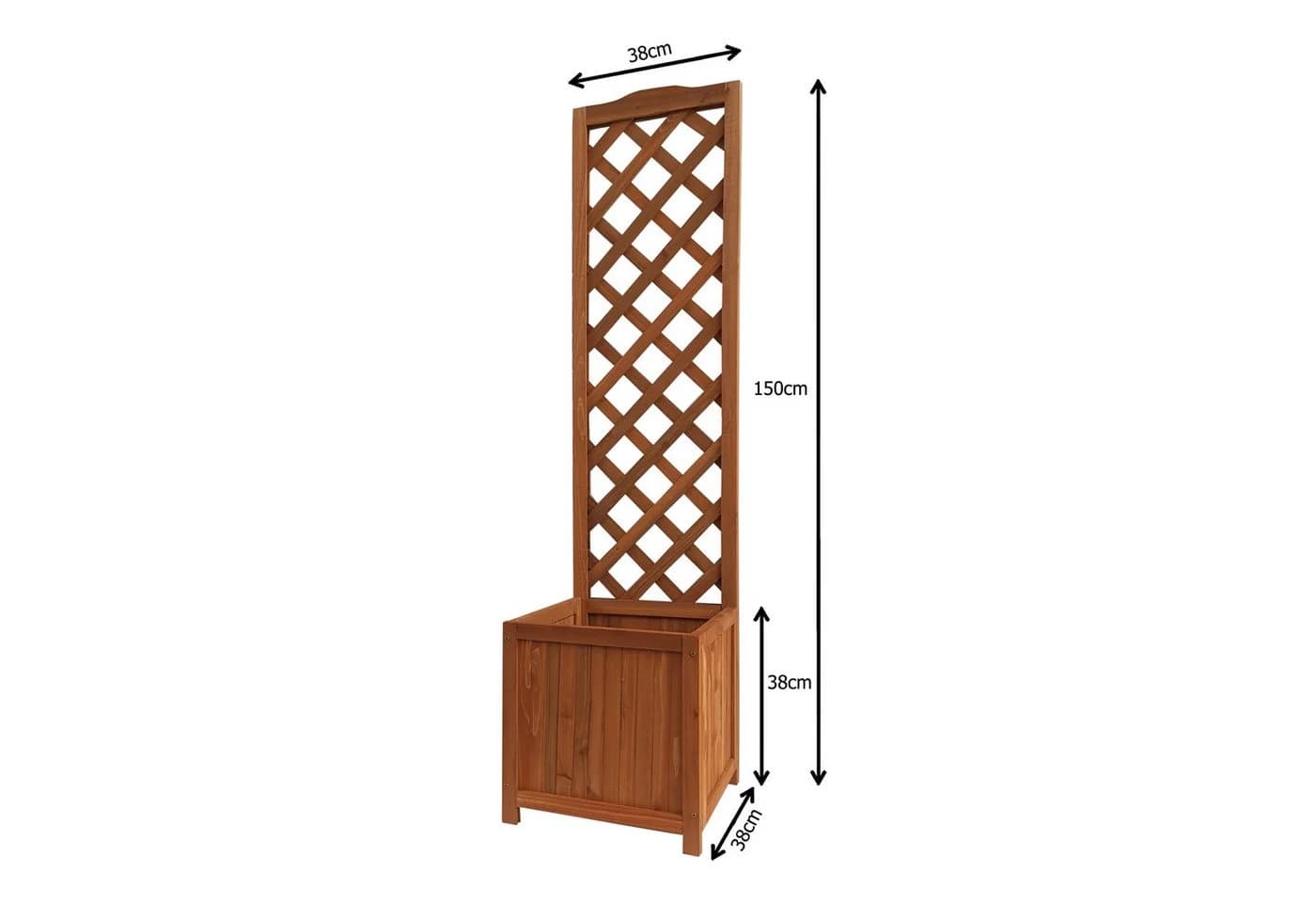 HTI-Line Blumenkasten Heidi Small mit Rankgitter Braun - Bild 4