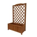 HTI-Line Blumenkasten Heidi XL mit Rankgitter Fichtenholz Braun Bild 1