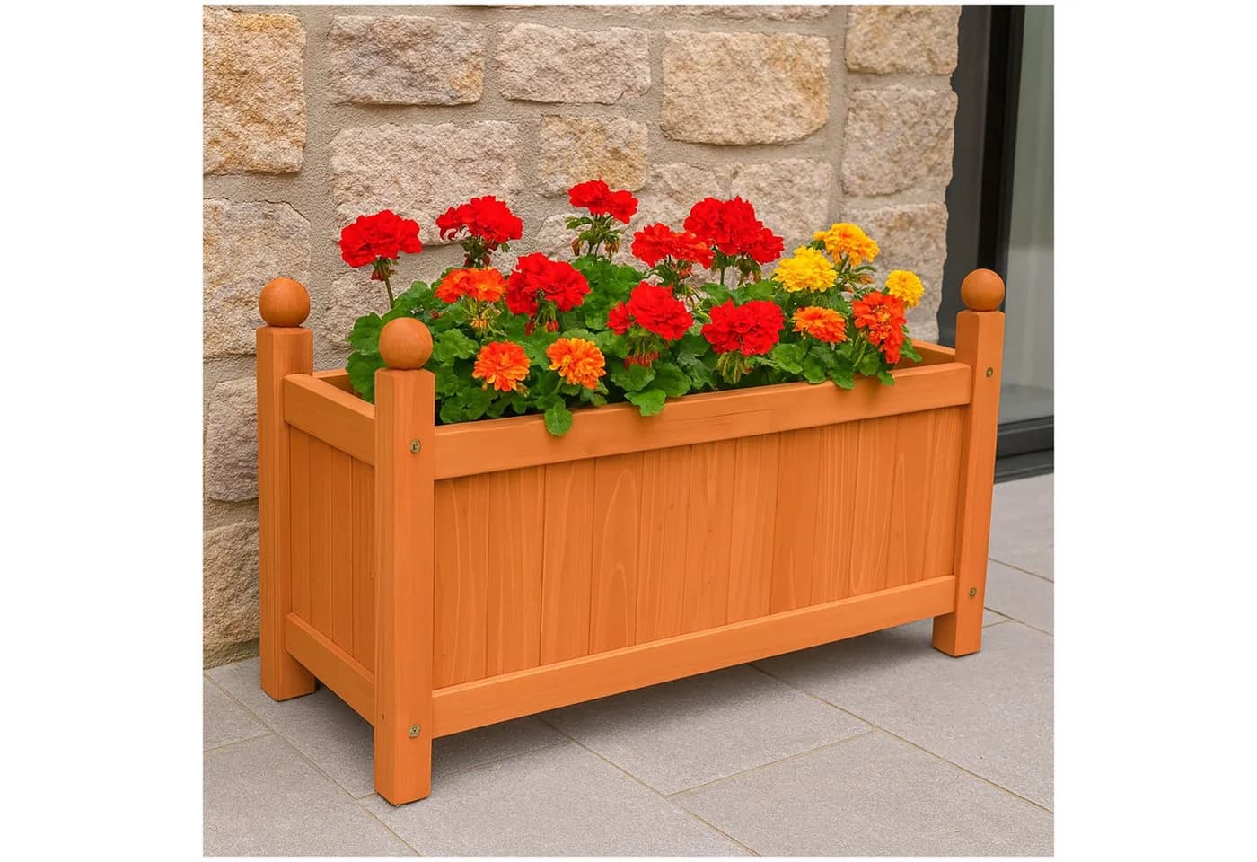 HTI-Line Pflanzkübel Heidi Medium Braun Holz