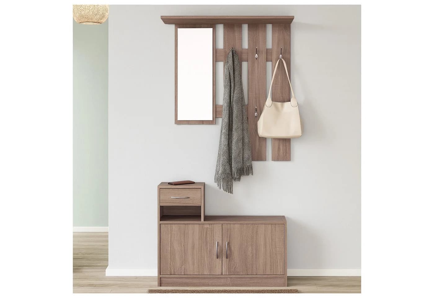 HTI-Line Garderobe Thekla Set mit Spiegel und Schuhschrank - Bild 2