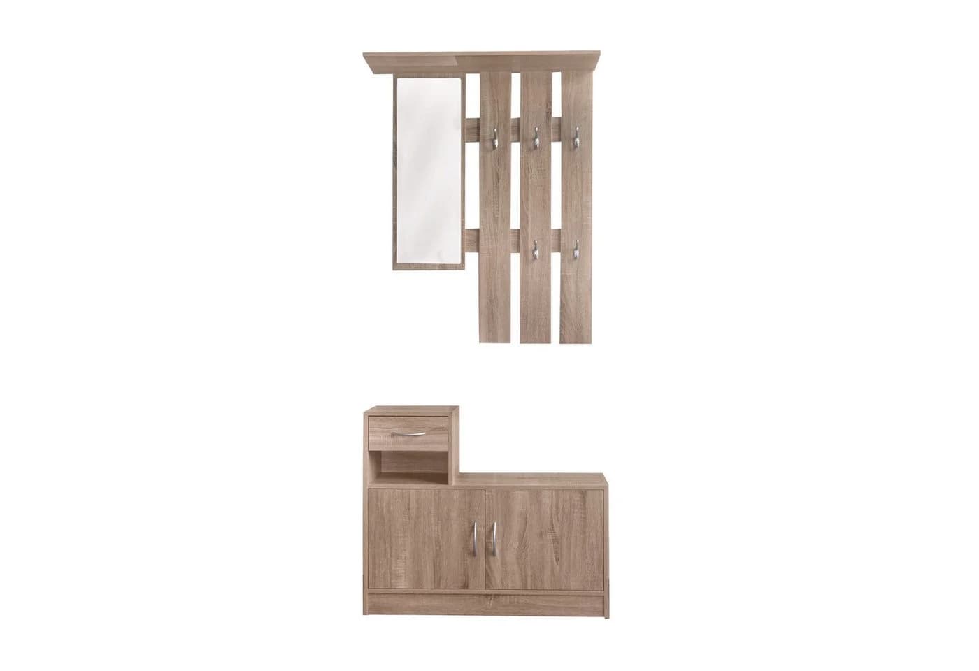 HTI-Line Garderobe Thekla Set mit Spiegel und Schuhschrank - Bild 3