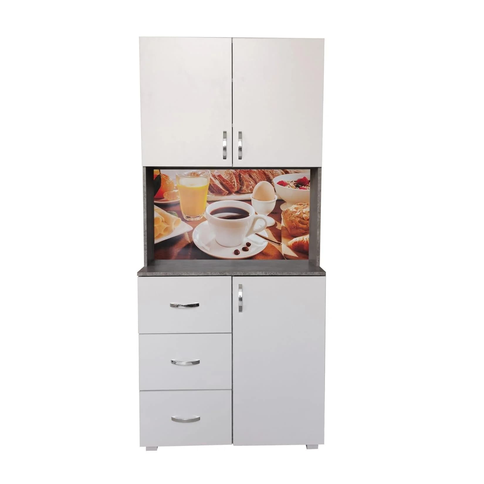 HTI-Living Küchenbuffet Blanca Bistro 3 Schubladen Weiss