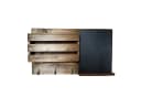 HTI-Living Wandgarderobe Lino mit Tafel & Haken Beige Bild 2