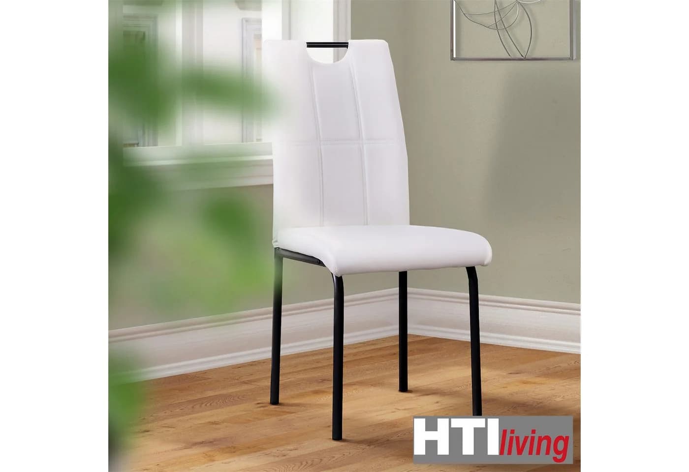 HTI-Living Stuhl Denton PU Weiß Kunstleder