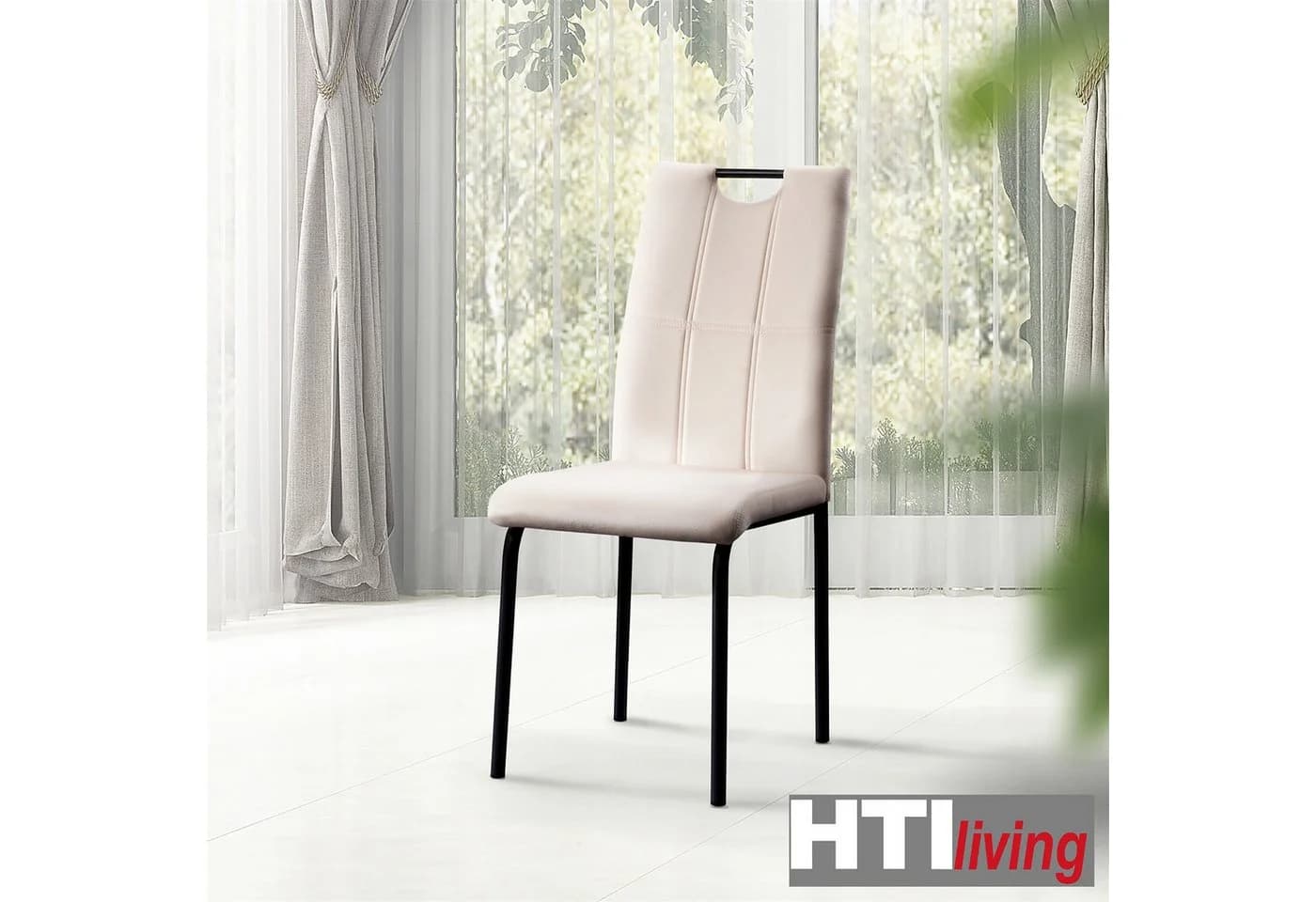 HTI-Living Esszimmerstuhl Denton Velvet Creme Samt Weiss