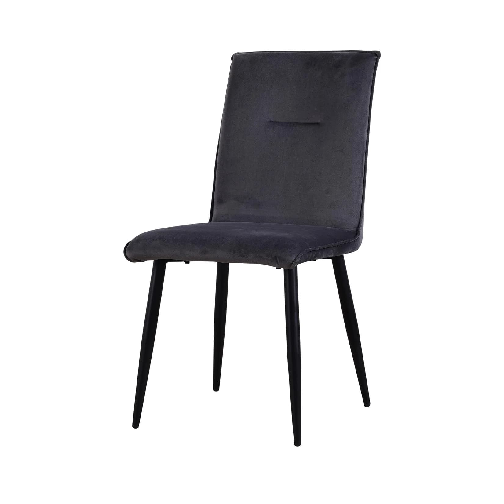 HTI-Living Stuhl Salinas Velvet Grau - Samtige Oberfläche & Komfort