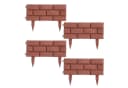 HTI-Living Beetumrandung Nessa 4-teilig Terracotta Kunststoff Bild 3