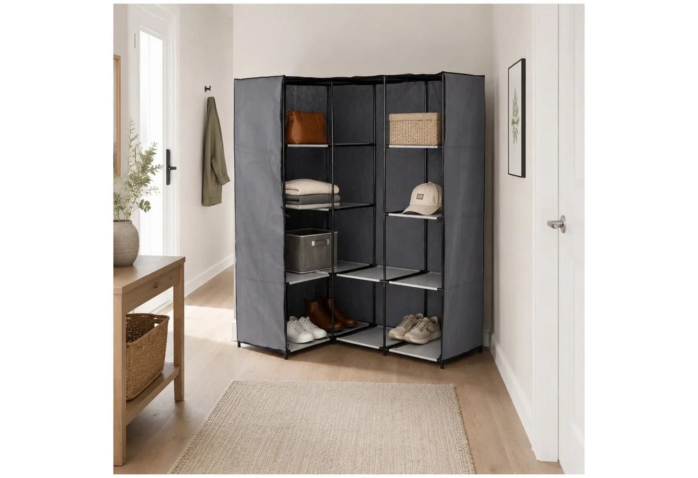 HTI-Living Stoffschrank Eckregal Lena