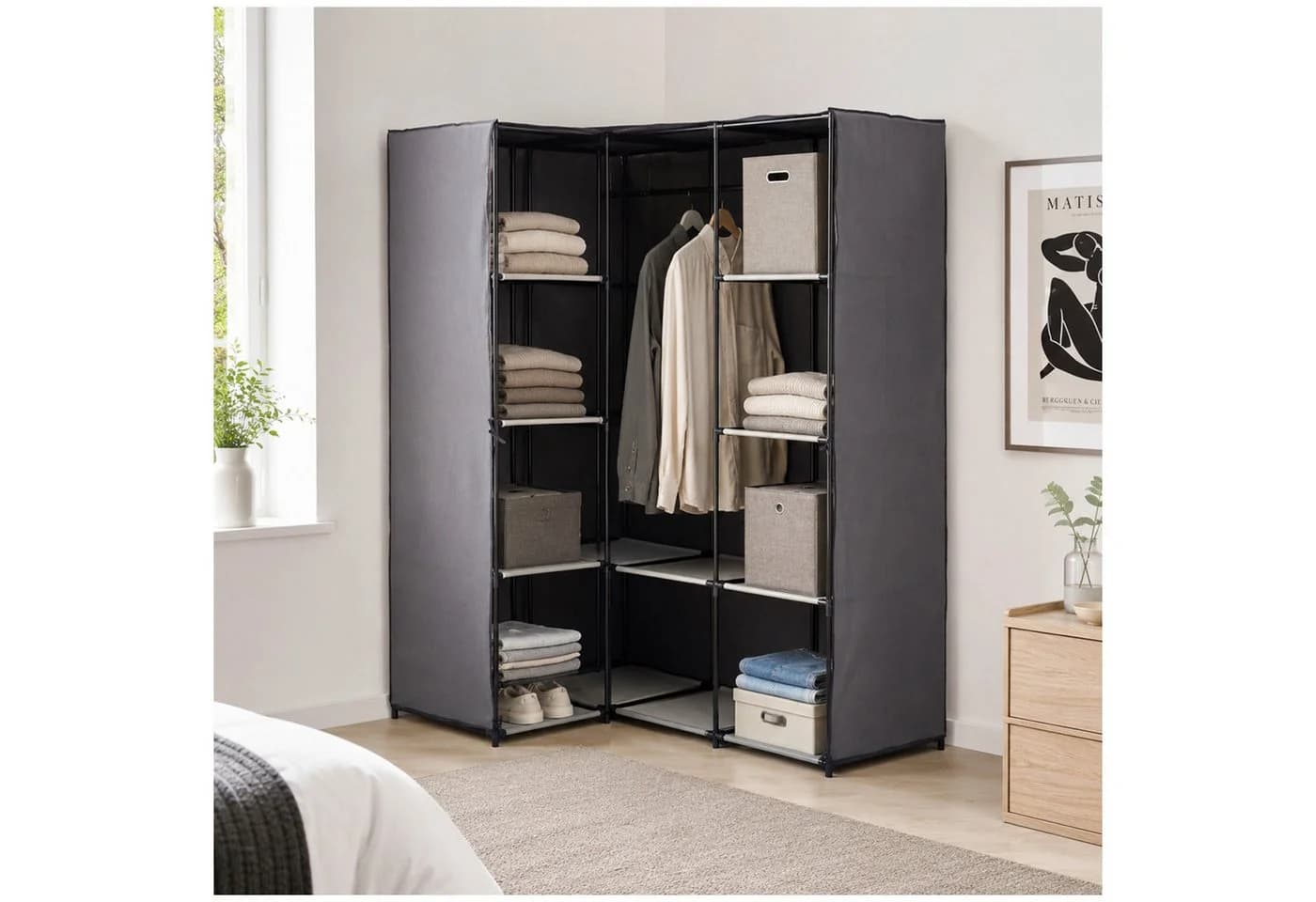 HTI-Living Stoffschrank Eckregal Lena - Bild 2
