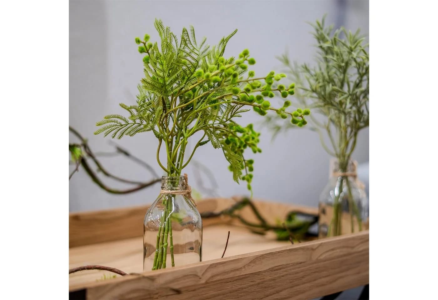 HTI-Living Kunstblume Gräser in Vase Flora Grün