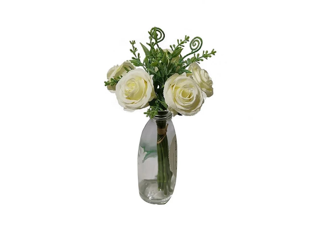Kunstblume Rosenstrauß in Vase Flora Rose, HTI-Living