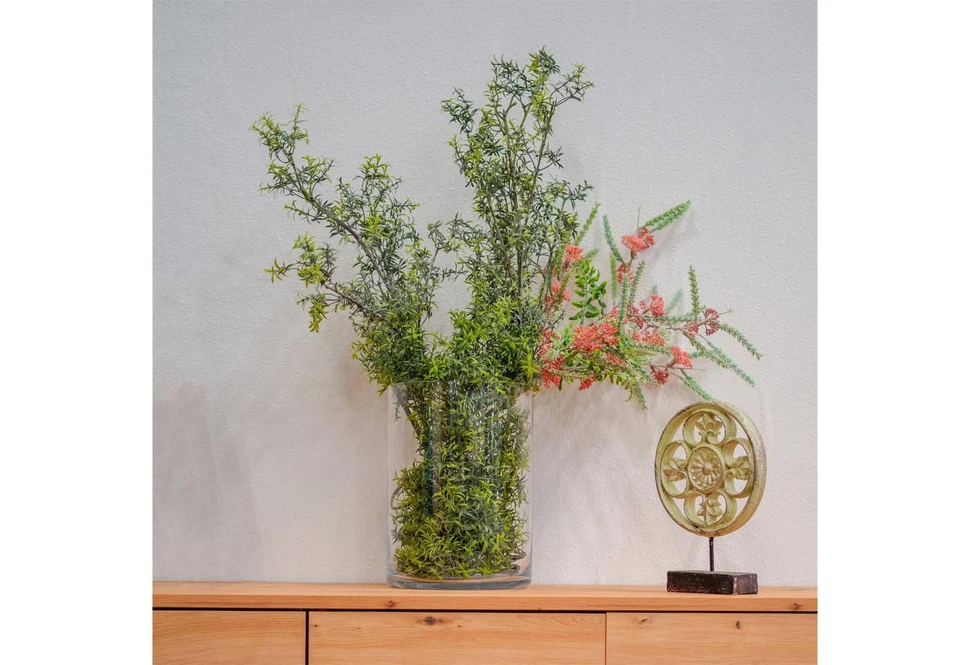HTI-Living Kunstblume Frühlingsblume Koralle Flora 86 cm - Bild 4