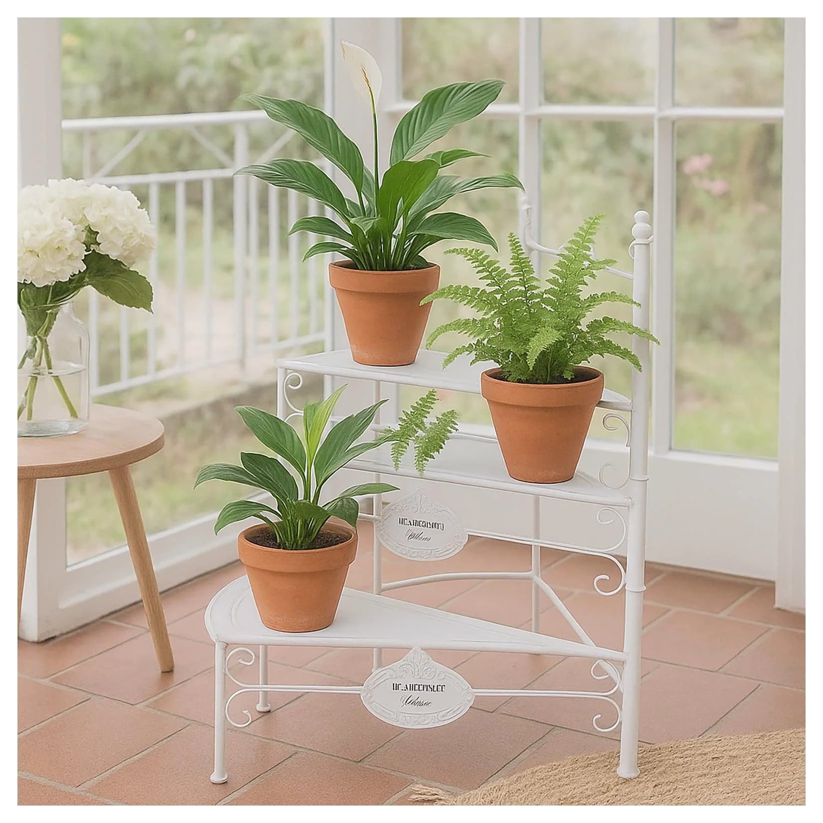 HTI-Living Blumentreppe Lani Vintage 3-Ebenen Pflanzentreppe