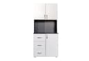 HTI-Line Küchenbuffet Blanca Grau/Weiß Hochschrank mit Schubladen Bild 3