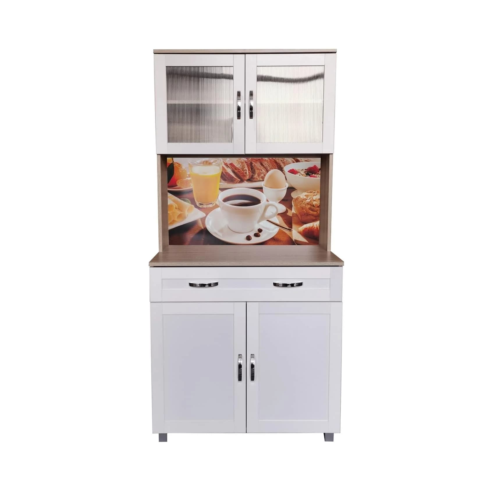 HTI-Living Hochschrank Küchenbuffet Blanca Bistro Weiß