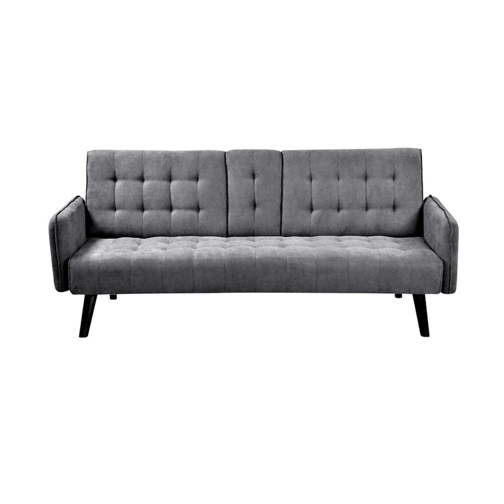 HTI-Living Schlafsofa Elouisa Grau mit Mittellehne und Becherhalter