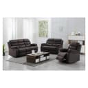 HTI-Living Polstergarnitur Kirwall 3-tlg. Set Sofa, Zweisitzer, Sessel Dunkelbraun Bild 1