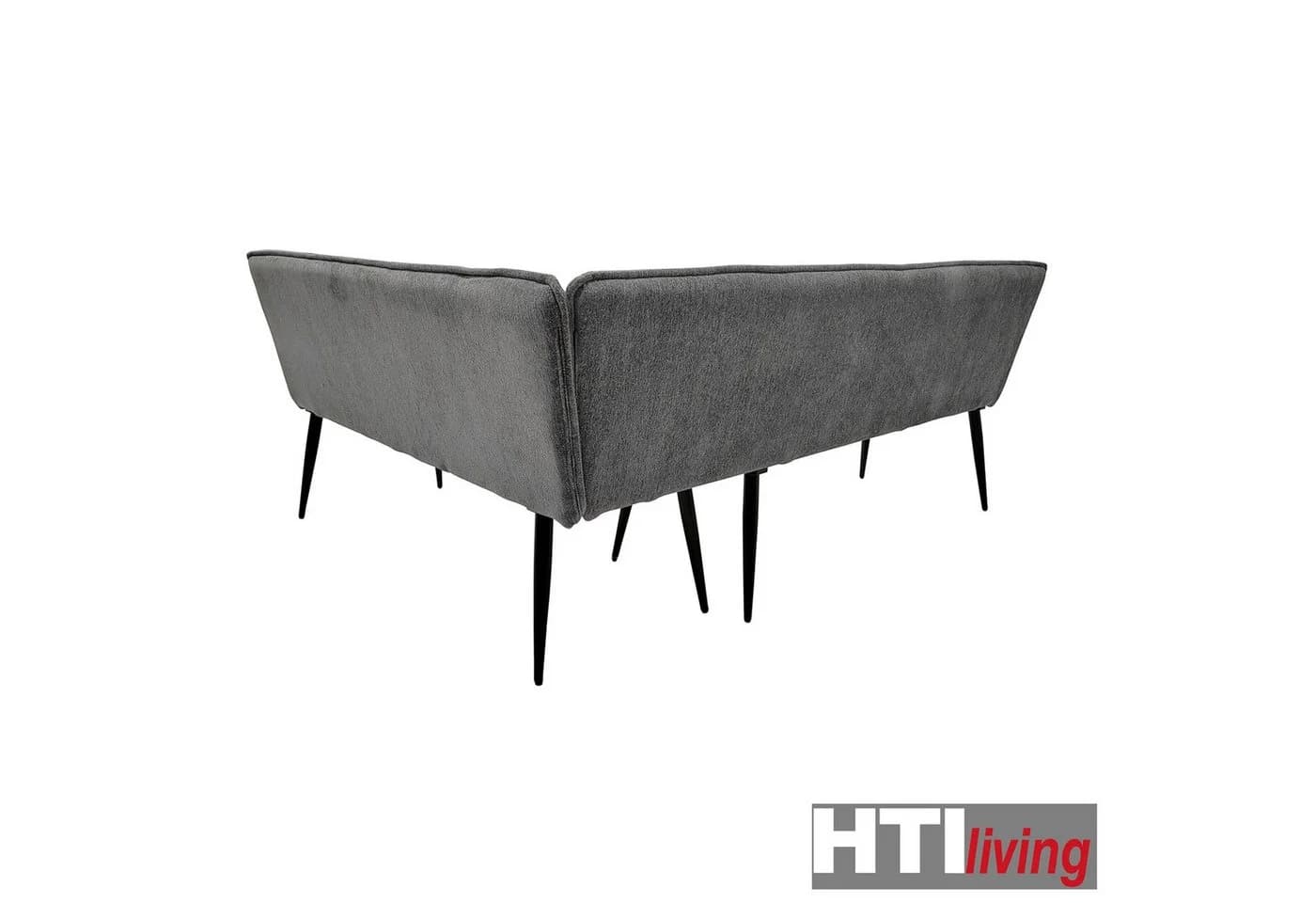 HTI-Living Eckbank Mesilla Blaugrau Chenille-Optik Polsterbank - Bild 5