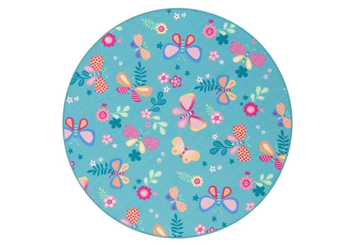 Snapstyle Kinderteppich Schmetterling Rund