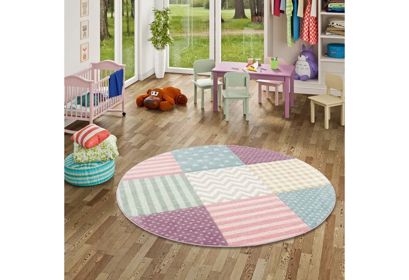 Pergamon Kinderteppich Maui Sterne Rund Bunt - Bild 2