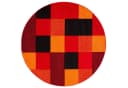 Pergamon Designteppich Brilliant Karo Rund Orange/Rot Bild 1