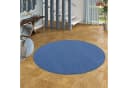 Snapstyle Veloursteppich Alma Meliert Rund Blau Polypropylen Bild 2
