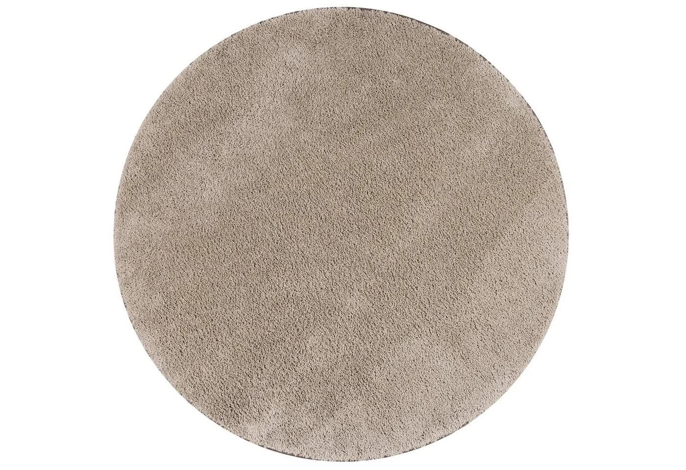 Snapstyle Hochflor-Teppich Palace Rund Taupe Shaggy