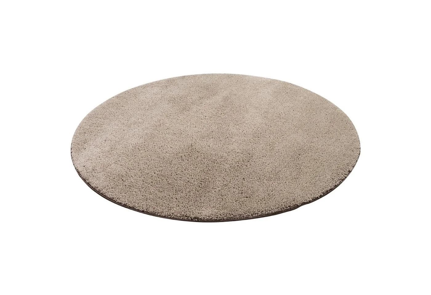 Snapstyle Hochflor-Teppich Palace Rund Taupe Shaggy - Bild 4