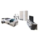 Lomadox Jugendzimmer-Set LEEDS-10, 5-tlg. Sandeiche Nb. mit weiß Lava und Denim Blau Bild 2