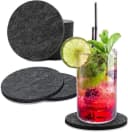 wortek Filz-Untersetzer Rund Schwarz 8er Set Bild 2