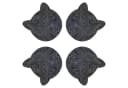 wortek Filz-Untersetzer Katze 8er Set Schwarz Bild 4