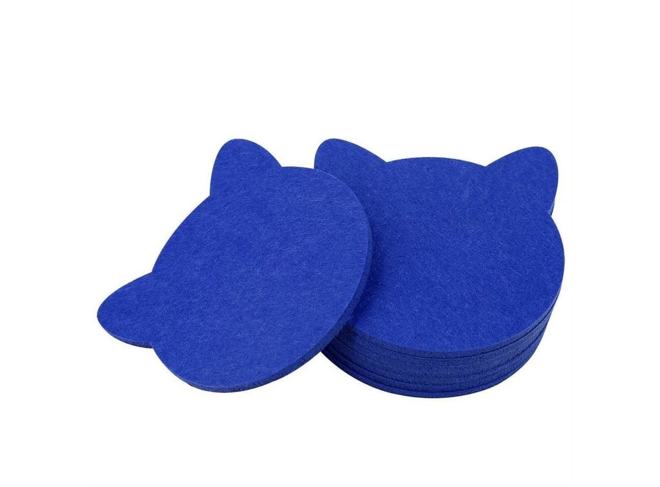 wortek Filz-Untersetzer Katze 8er Set Blau