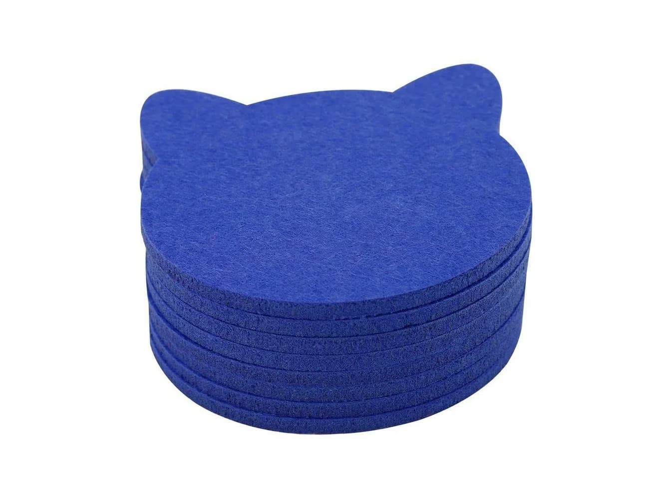 wortek Filz-Untersetzer Katze 8er Set Blau - Bild 3