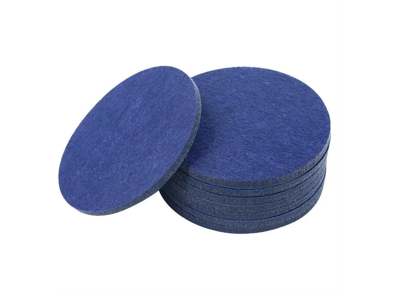 wortek Filz-Untersetzer Rund 8er Set Blau