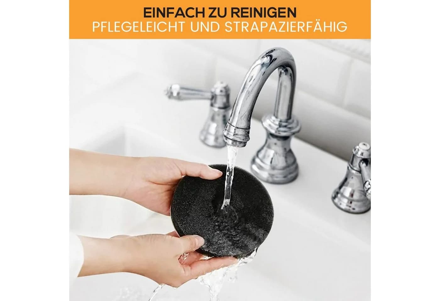 wortek Filzuntersetzer Set 6-tlg. Schwarz - Waschbar & Schutz für Möbel - Bild 4